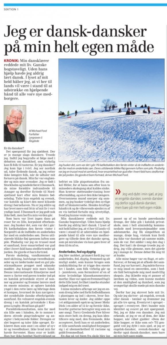 Kronik af Michael Ford, Er du dansker?