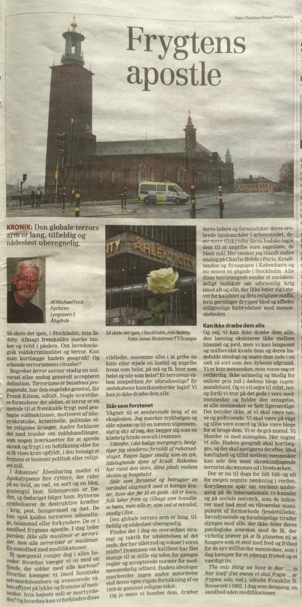 Michael Ford, Kronik: Frygtens Apostle