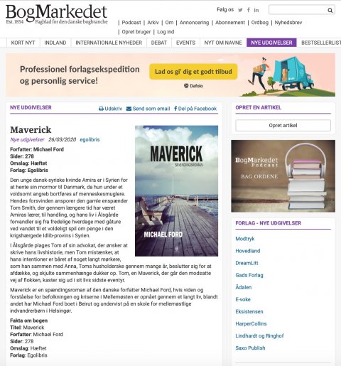 Bogmarkedet, Maverick, Michael Ford