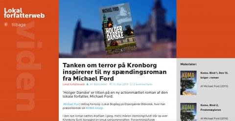 Forfatterweb. Helsingør Kommune, Espergærde Bibliotek, Michael Ford